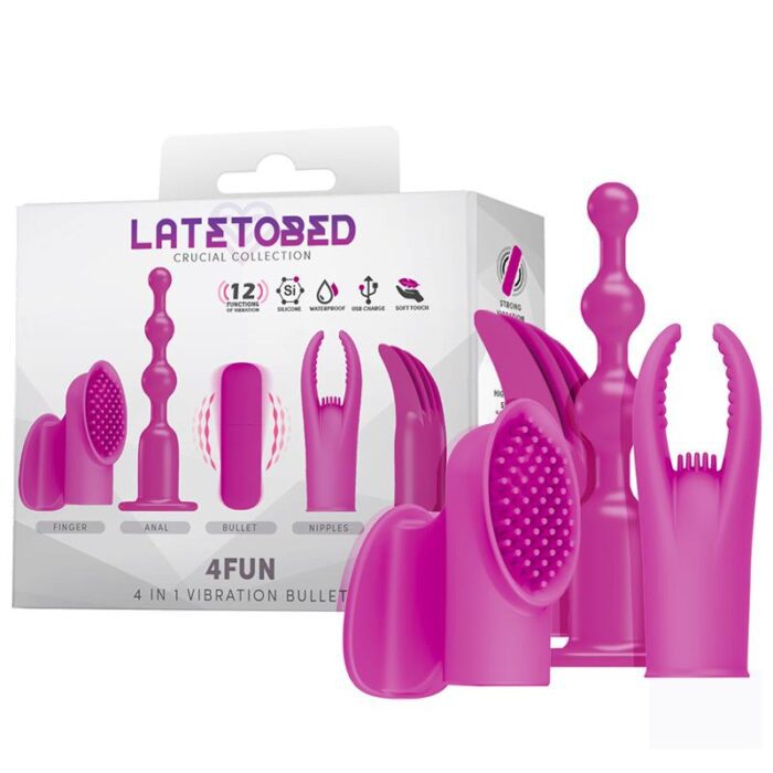 4Fun Bala Vibradora y 4 Fundas USB Impermeable Silicona