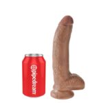 King Cock Pene con Testículos Bronceado 22,9 x 5,1 cm - Imagen 3