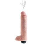 Pene Eyaculador con Testículos Color Natural 25,4 x 5,3 cm
