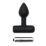 Latex Play Plug Anal con Bala Vibradora Color Negro - Imagen 2