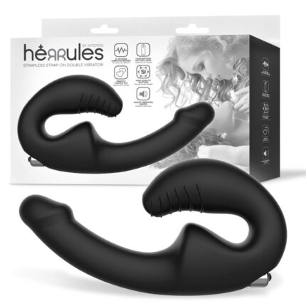 Strap-On Vibrador Doble Sin Arnés para Juegos en Pareja