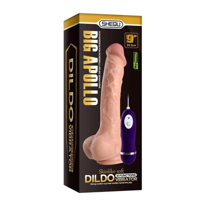 Vibrador Realista Control Remoto Apolo 24,5 x 4,8 cm