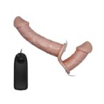 Arnés Dildo Doble con Vibración de 17,5 y 11 cm - Imagen 3