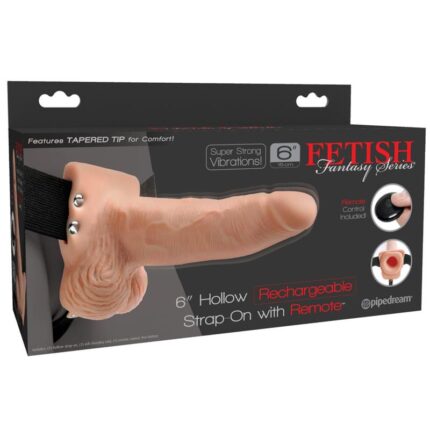 Arnés Elástico con Dildo Hueco de 15 cm con Control Remoto y USB