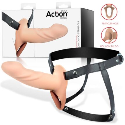 Arnés Strap-on con Dildo Hueco Silicona Premium 16,9 x 5,3 cm
