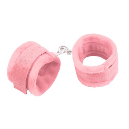 Esposas de Tela con Velcro para Muñecas con Pelo Rosa