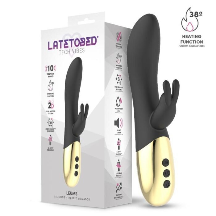 Leums Vibrador Rabbit con Función de Calor Punto G USB Magnético