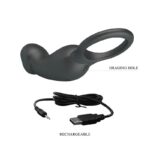 Anillo Vibrador Silicona USB Negro Trae - Imagen 4