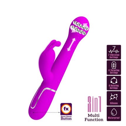 Vibrador con Thrusting y Bolas Rotatorias