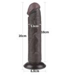 Dildo 20 x 3,8 cm con Piel Deslizante y Retráctil - Imagen 3