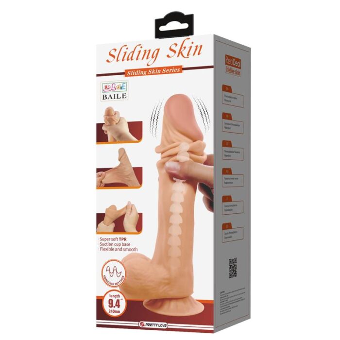 Vibrador Realista Piel Deslizante 24 x 5 cm - Imagen 10