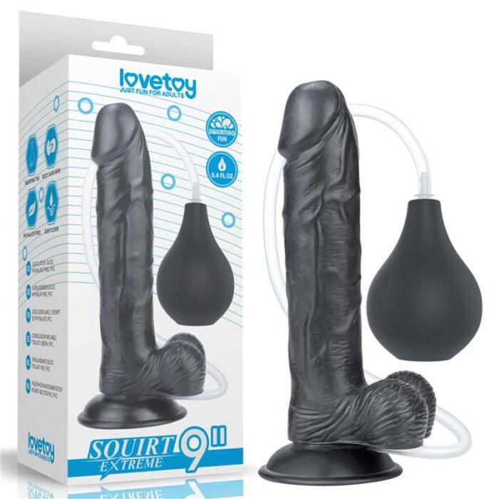 Dildo Eyaculador Negro 23 x 4,5 cm - Imagen 3