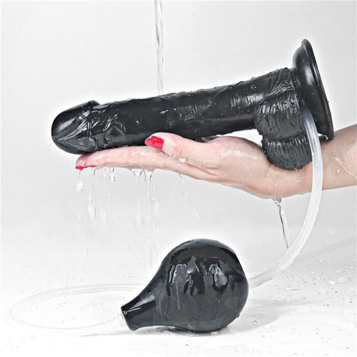 Dildo Eyaculador Negro 23 x 4,5 cm - Imagen 4