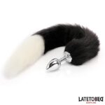 Plug Anal con Cola Blanca y Negra 40 cm