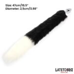 Plug Anal con Cola Blanca y Negra 40 cm - Imagen 2